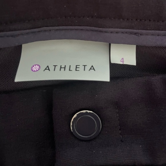 Athleta Navy Pants with Rose Gold Zippers, Women’s Size 4 - Picture 3 of 4